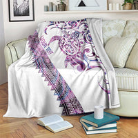 Mawhero Paua shell Kowhaiwhai Taniko Personalised Blanket Turtle Tattoo Maori Tribal Style