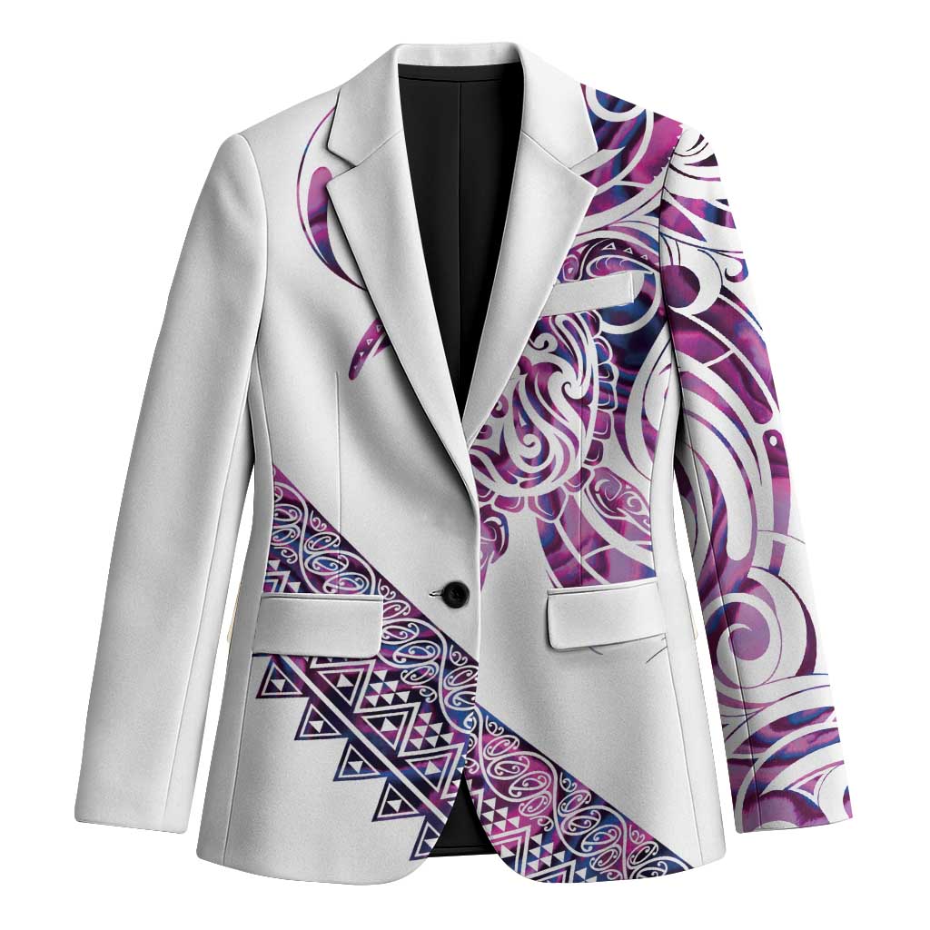 Mawhero Paua shell Kowhaiwhai Taniko Personalised Blazer Turtle Tattoo Maori Tribal Style