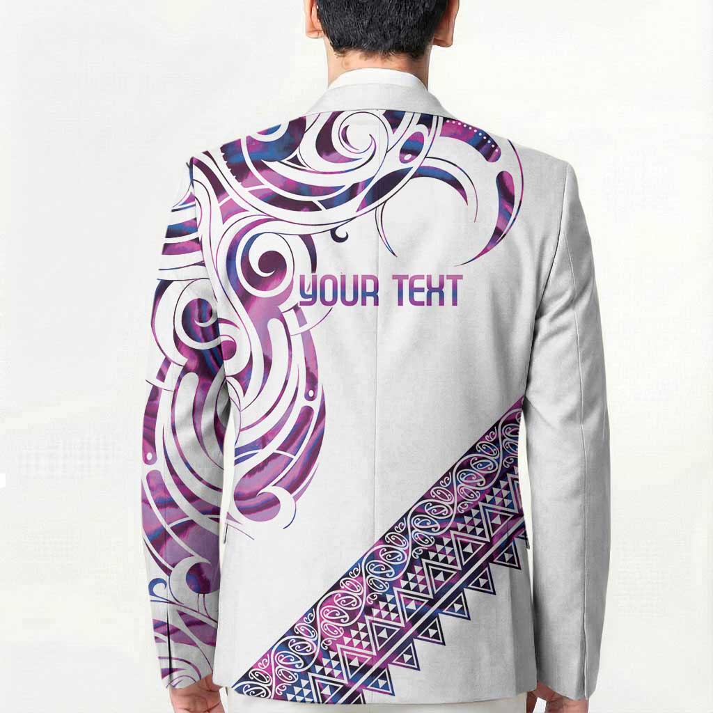 Mawhero Paua shell Kowhaiwhai Taniko Personalised Blazer Turtle Tattoo Maori Tribal Style