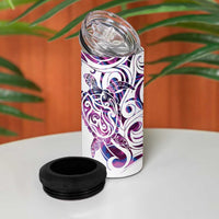 Mawhero Paua shell Kowhaiwhai Taniko Personalised 4 in 1 Can Cooler Tumbler Turtle Tattoo Maori Tribal Style LT9 - Polynesian Pride
