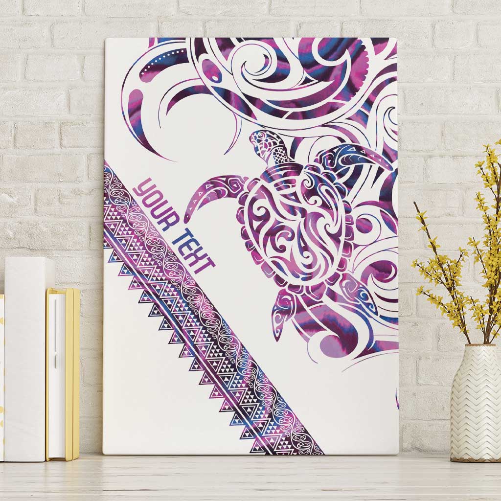 Mawhero Paua shell Kowhaiwhai Taniko Personalised Canvas Wall Art Turtle Tattoo Maori Tribal Style