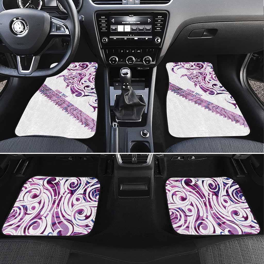 Mawhero Paua shell Kowhaiwhai Taniko Personalised Car Mats Turtle Tattoo Maori Tribal Style