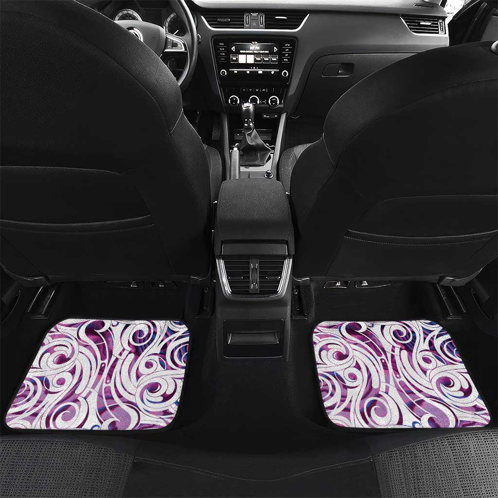 Mawhero Paua shell Kowhaiwhai Taniko Personalised Car Mats Turtle Tattoo Maori Tribal Style