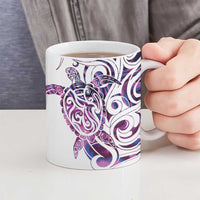 Mawhero Paua shell Kowhaiwhai Taniko Personalised Ceramic Mug Turtle Tattoo Maori Tribal Style