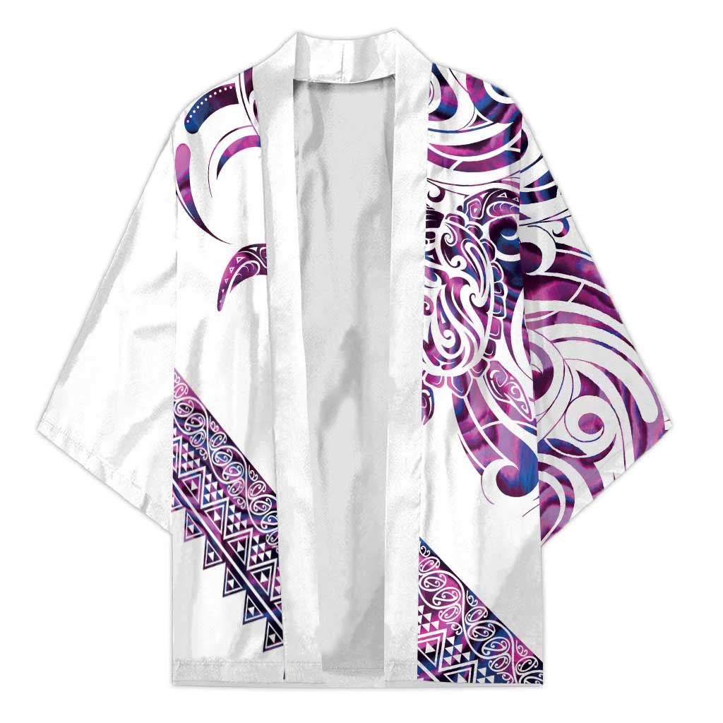 Mawhero Paua shell Kowhaiwhai Taniko Personalised Kimono Turtle Tattoo Maori Tribal Style