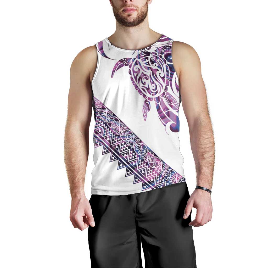 Mawhero Paua shell Kowhaiwhai Taniko Personalised Men Tank Top Turtle Tattoo Maori Tribal Style LT9 - Polynesian Pride