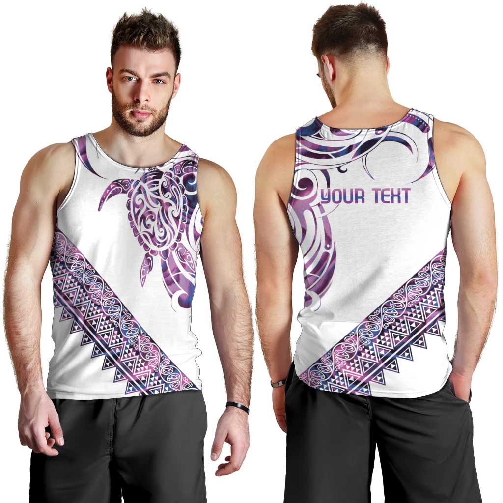 Mawhero Paua shell Kowhaiwhai Taniko Personalised Men Tank Top Turtle Tattoo Maori Tribal Style LT9 - Polynesian Pride