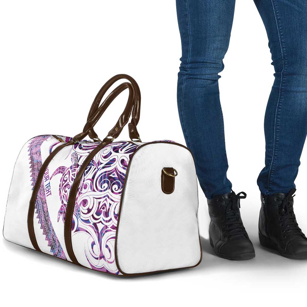 Mawhero Paua shell Kowhaiwhai Taniko Personalised Travel Bag Turtle Tattoo Maori Tribal Style