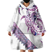 Mawhero Paua shell Kowhaiwhai Taniko Personalised Wearable Blanket Hoodie Turtle Tattoo Maori Tribal Style LT9 - Polynesian Pride