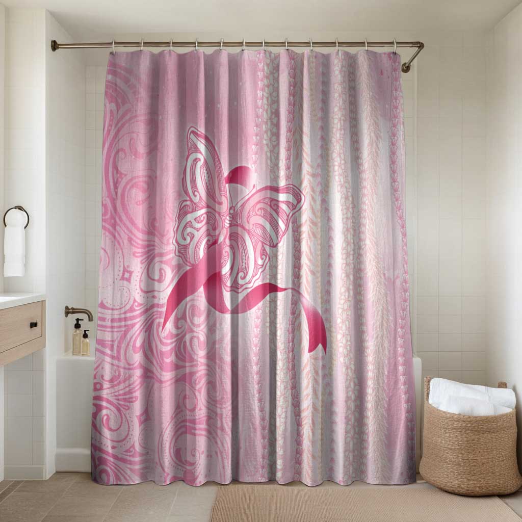 Breast Cancer Awareness Bathroom Set Maile Pikake Lokelani Crown Flower Lei Inspired