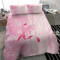 Breast Cancer Awareness Bedding Set Maile Pikake Lokelani Crown Flower Lei Inspired