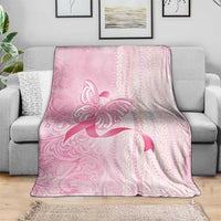 Breast Cancer Awareness Blanket Maile Pikake Lokelani Crown Flower Lei Inspired