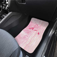 Breast Cancer Awareness Car Mats Maile Pikake Lokelani Crown Flower Lei Inspired