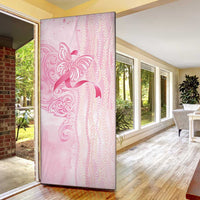 Breast Cancer Awareness Door Cover Maile Pikake Lokelani Crown Flower Lei Inspired