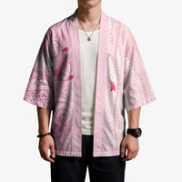 Breast Cancer Awareness Kimono Maile Pikake Lokelani Crown Flower Lei Inspired