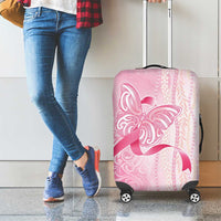 Breast Cancer Awareness Luggage Cover Maile Pikake Lokelani Crown Flower Lei Inspired