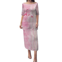 Breast Cancer Awareness Puletasi Maile Pikake Lokelani Crown Flower Lei Inspired