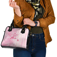 Breast Cancer Awareness Shoulder Handbag Maile Pikake Lokelani Crown Flower Lei Inspired