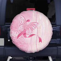 Breast Cancer Awareness Spare Tire Cover Maile Pikake Lokelani Crown Flower Lei Inspired