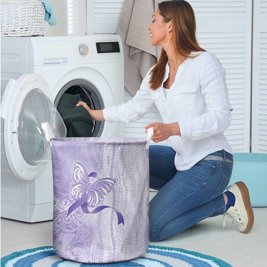Epilepsy Awareness Laundry Basket Maile Pikake Lokelani Crown Flower Lei Inspired