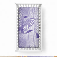 Epilepsy Support Baby Bed Cover Maile Pikake Lokelani Crown Flower Lei Inspired LT9 28 × 52 in Blue - Polynesian Pride