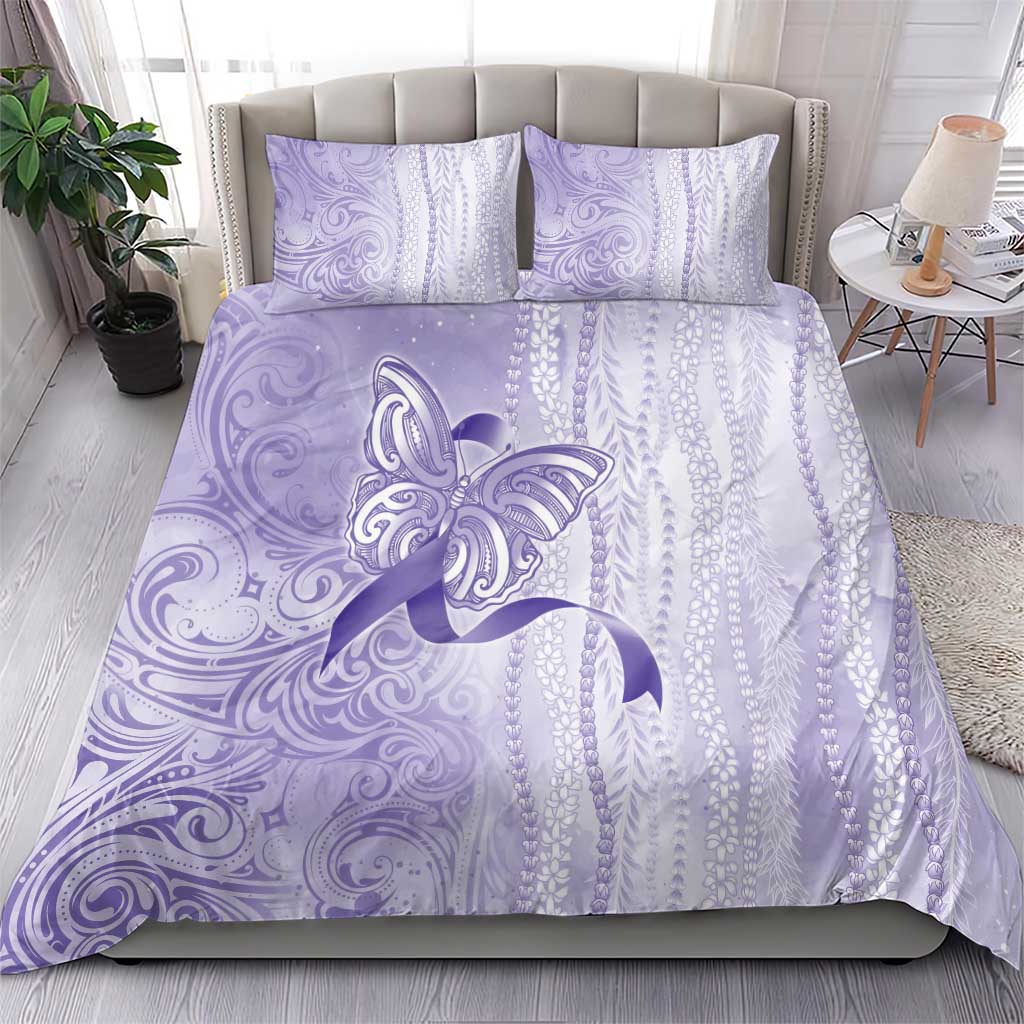 Epilepsy Awareness Bedding Set Maile Pikake Lokelani Crown Flower Lei Inspired