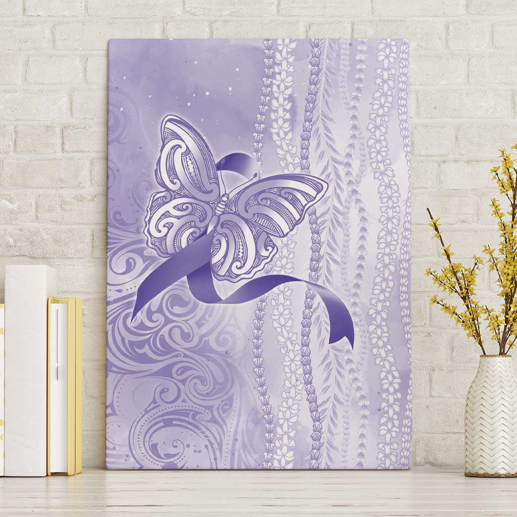 Epilepsy Awareness Canvas Wall Art Maile Pikake Lokelani Crown Flower Lei Inspired
