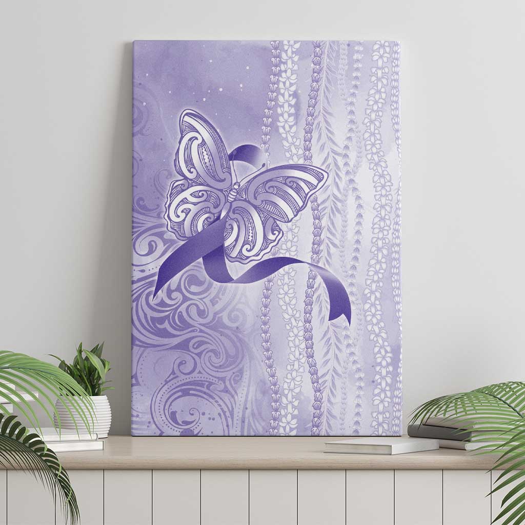 Epilepsy Awareness Canvas Wall Art Maile Pikake Lokelani Crown Flower Lei Inspired