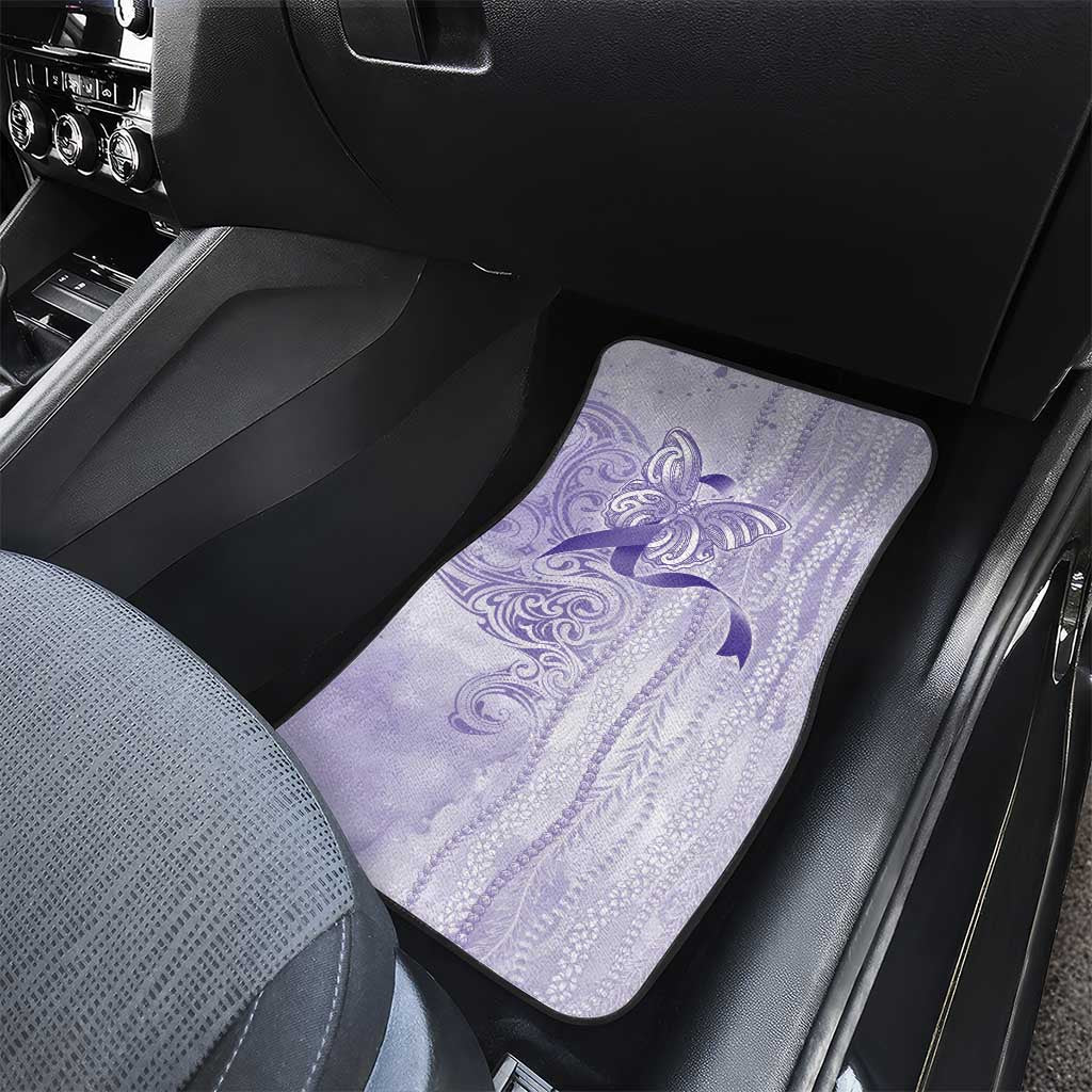 Epilepsy Awareness Car Mats Maile Pikake Lokelani Crown Flower Lei Inspired