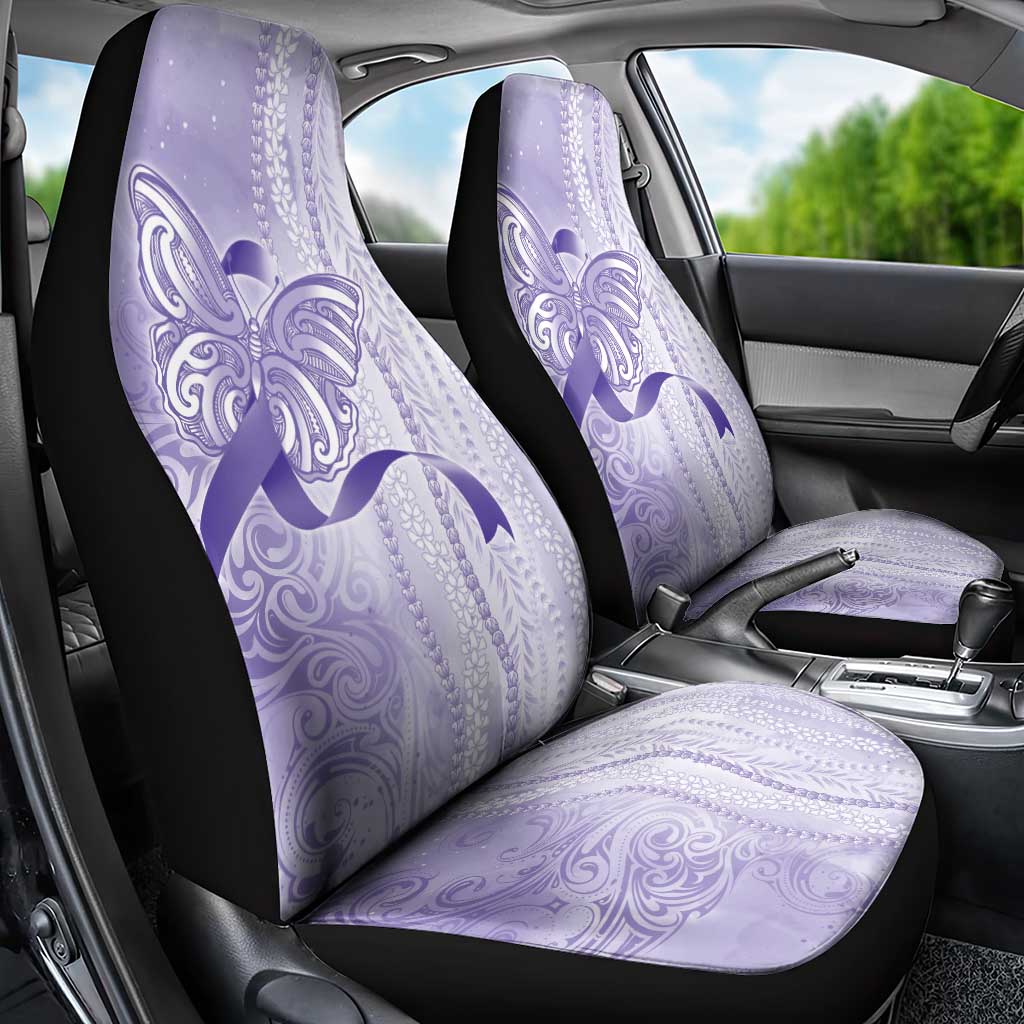 Epilepsy Awareness Car Seat Cover Maile Pikake Lokelani Crown Flower Lei Inspired
