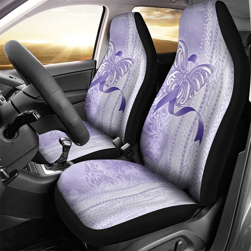 Epilepsy Awareness Car Seat Cover Maile Pikake Lokelani Crown Flower Lei Inspired