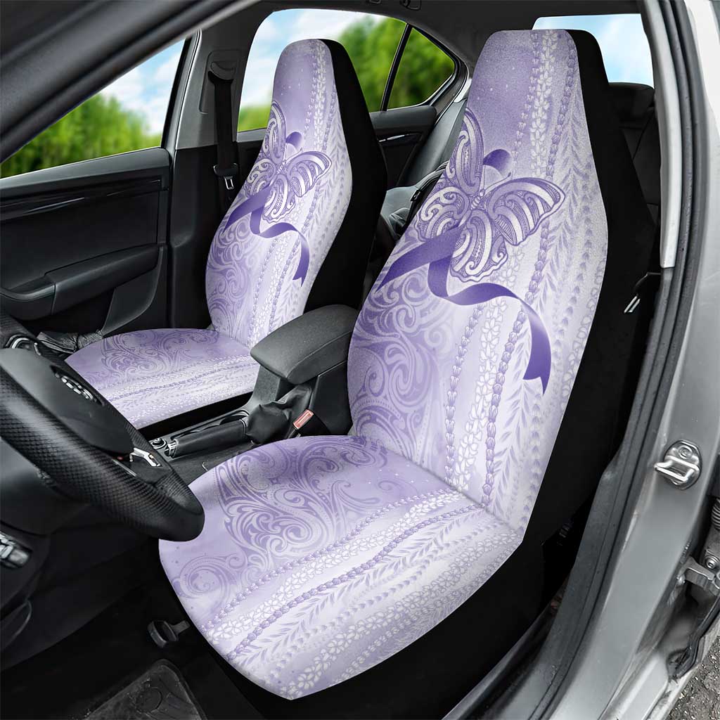 Epilepsy Awareness Car Seat Cover Maile Pikake Lokelani Crown Flower Lei Inspired