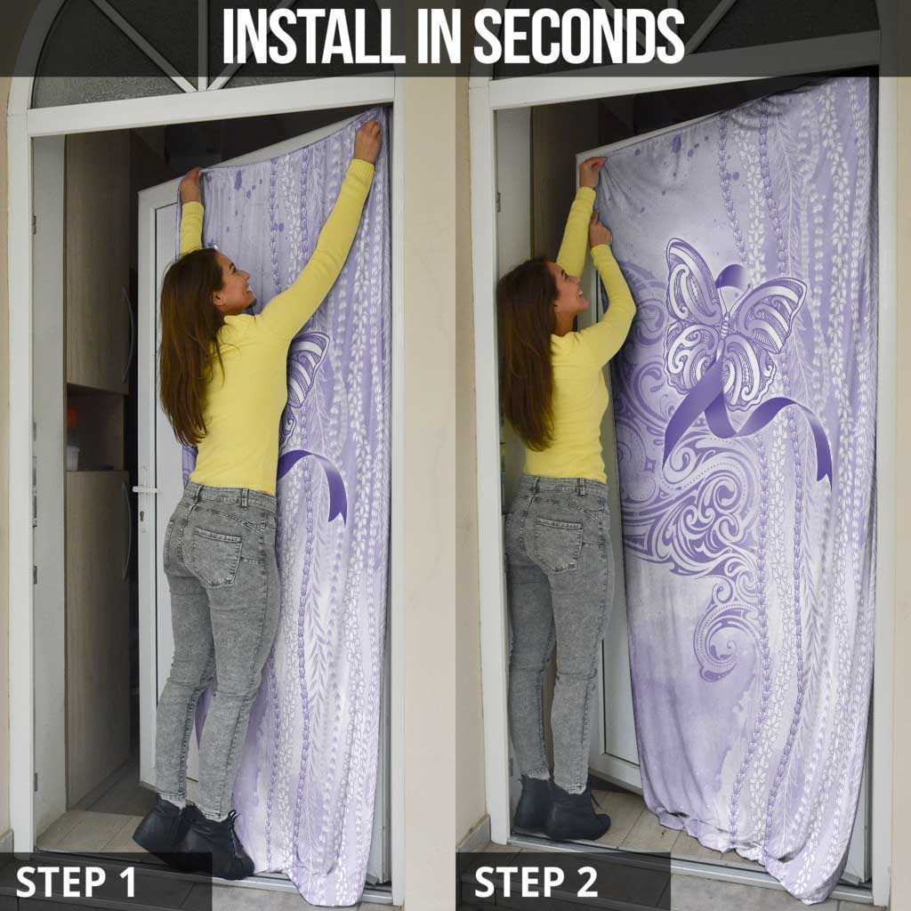 Epilepsy Awareness Door Cover Maile Pikake Lokelani Crown Flower Lei Inspired