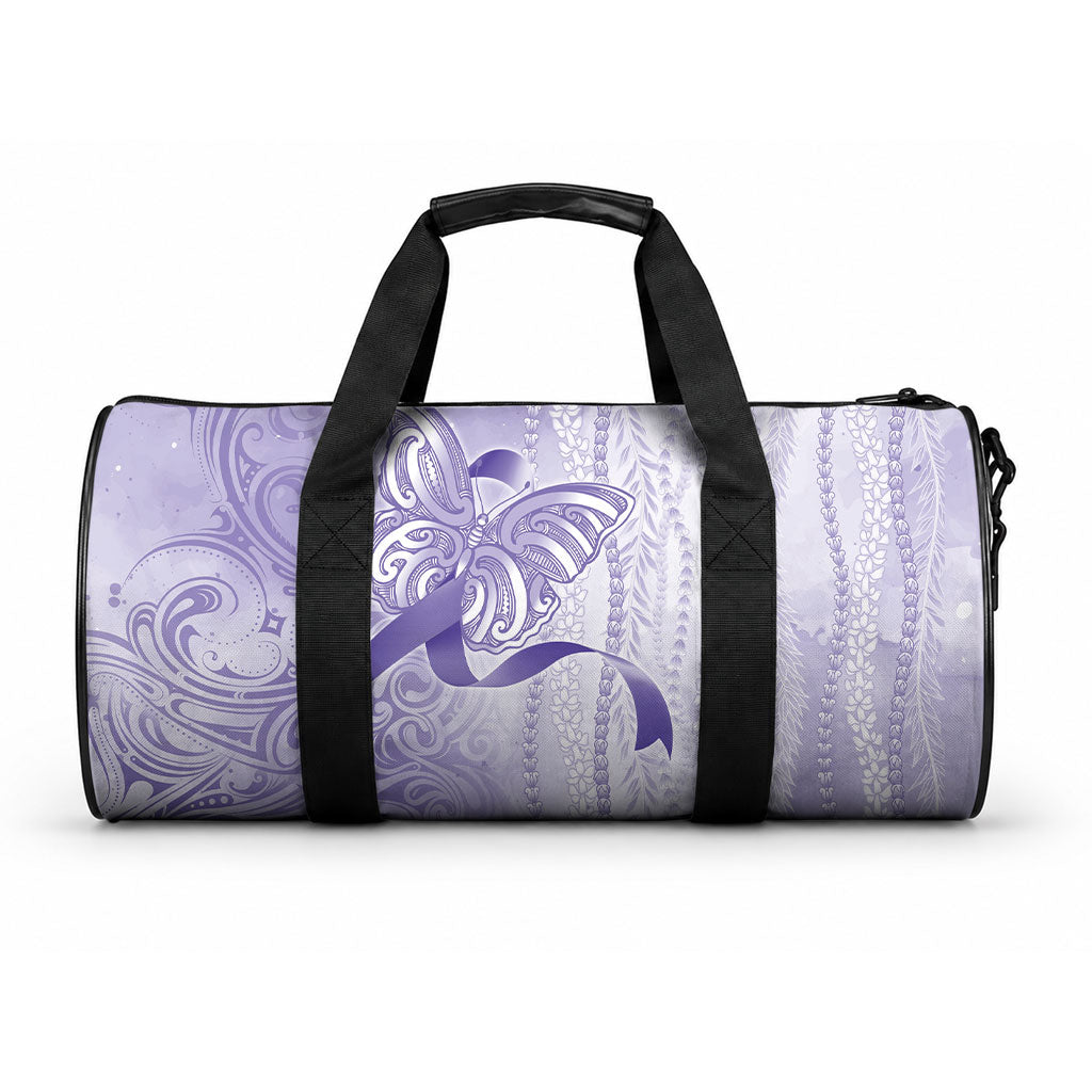 Epilepsy Support Duffle Bag Maile Pikake Lokelani Crown Flower Lei Inspired LT9 One size Blue - Polynesian Pride