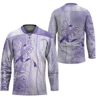 Epilepsy Awareness Hockey Jersey Maile Pikake Lokelani Crown Flower Lei Inspired