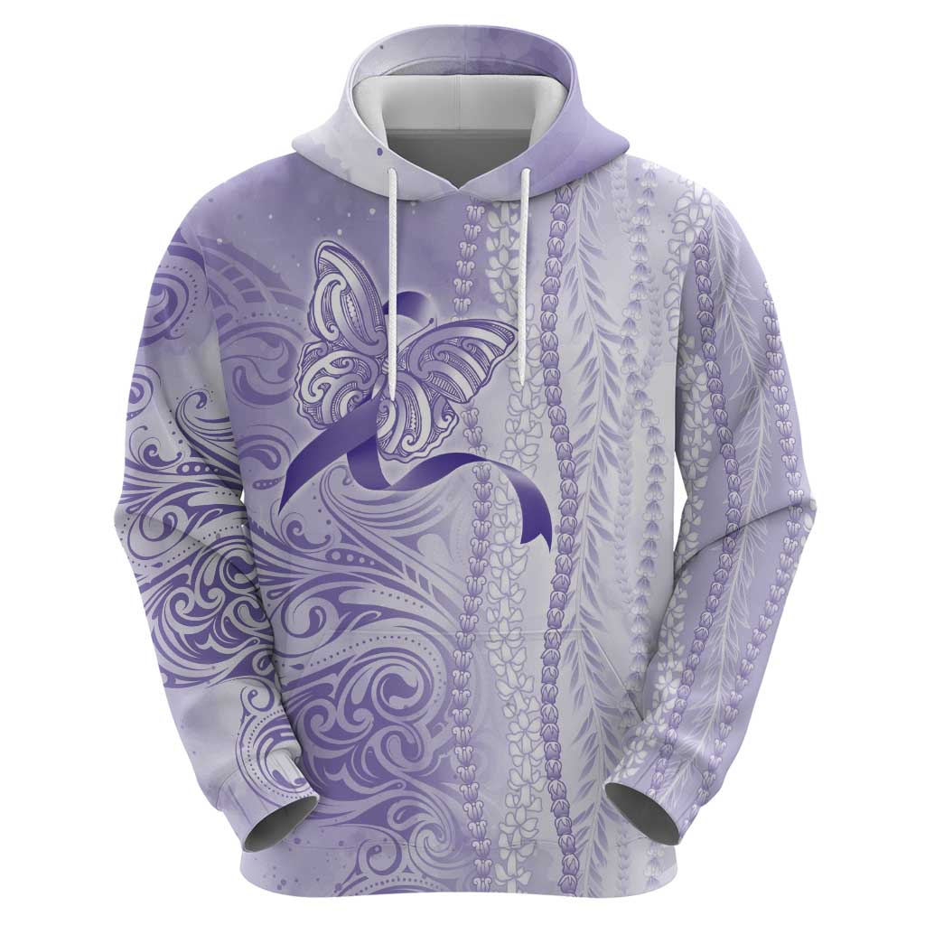 Epilepsy Awareness Hoodie Maile Pikake Lokelani Crown Flower Lei Inspired