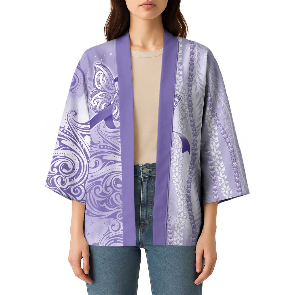 Epilepsy Awareness Kimono Maile Pikake Lokelani Crown Flower Lei Inspired