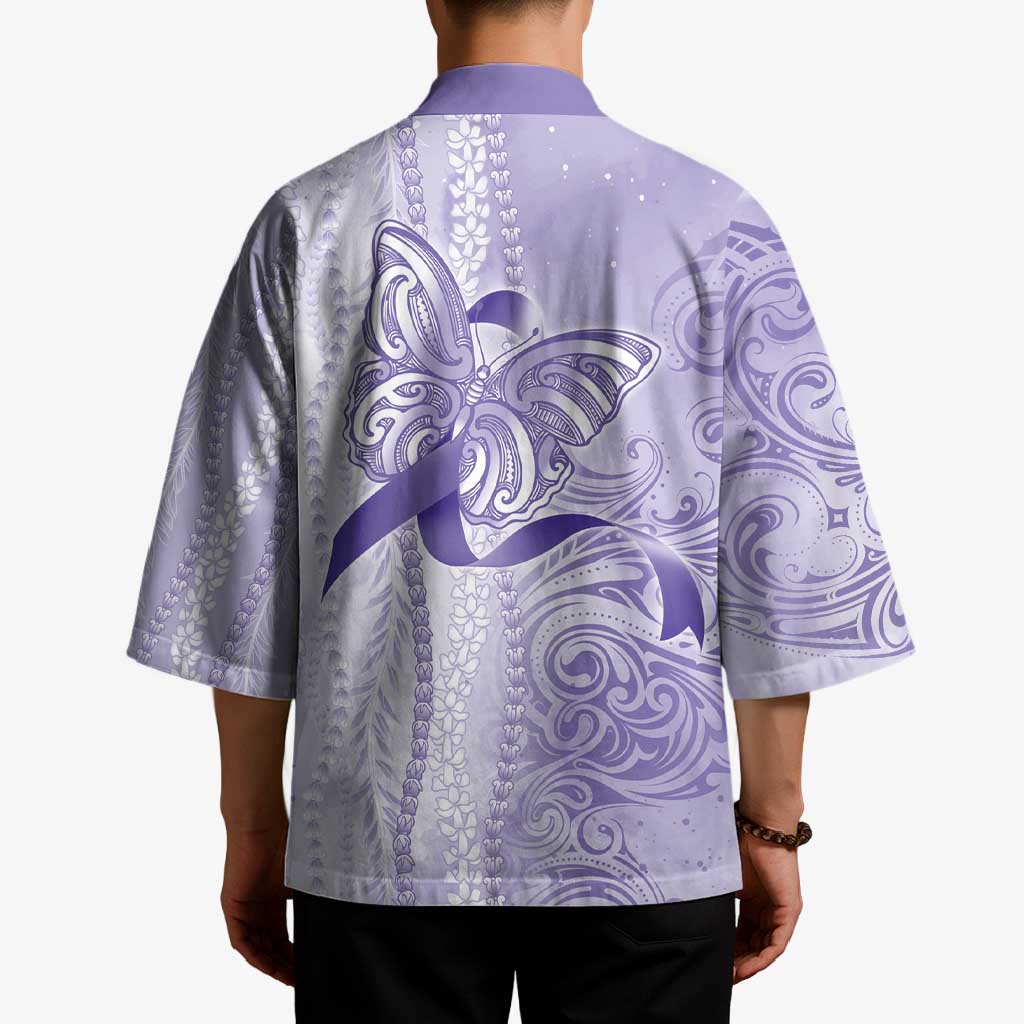 Epilepsy Awareness Kimono Maile Pikake Lokelani Crown Flower Lei Inspired