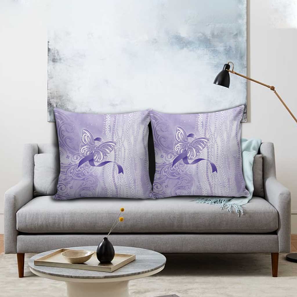 Epilepsy Awareness Pillow Cover Maile Pikake Lokelani Crown Flower Lei Inspired