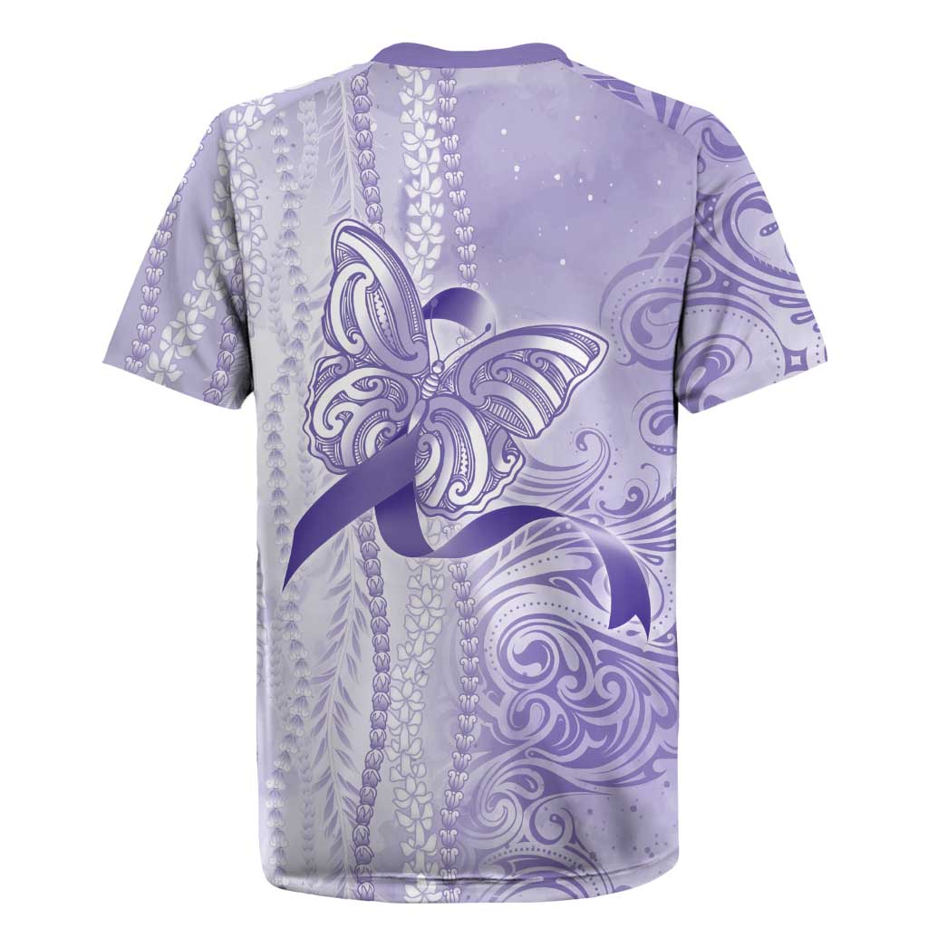 Epilepsy Awareness Rugby Jersey Maile Pikake Lokelani Crown Flower Lei Inspired
