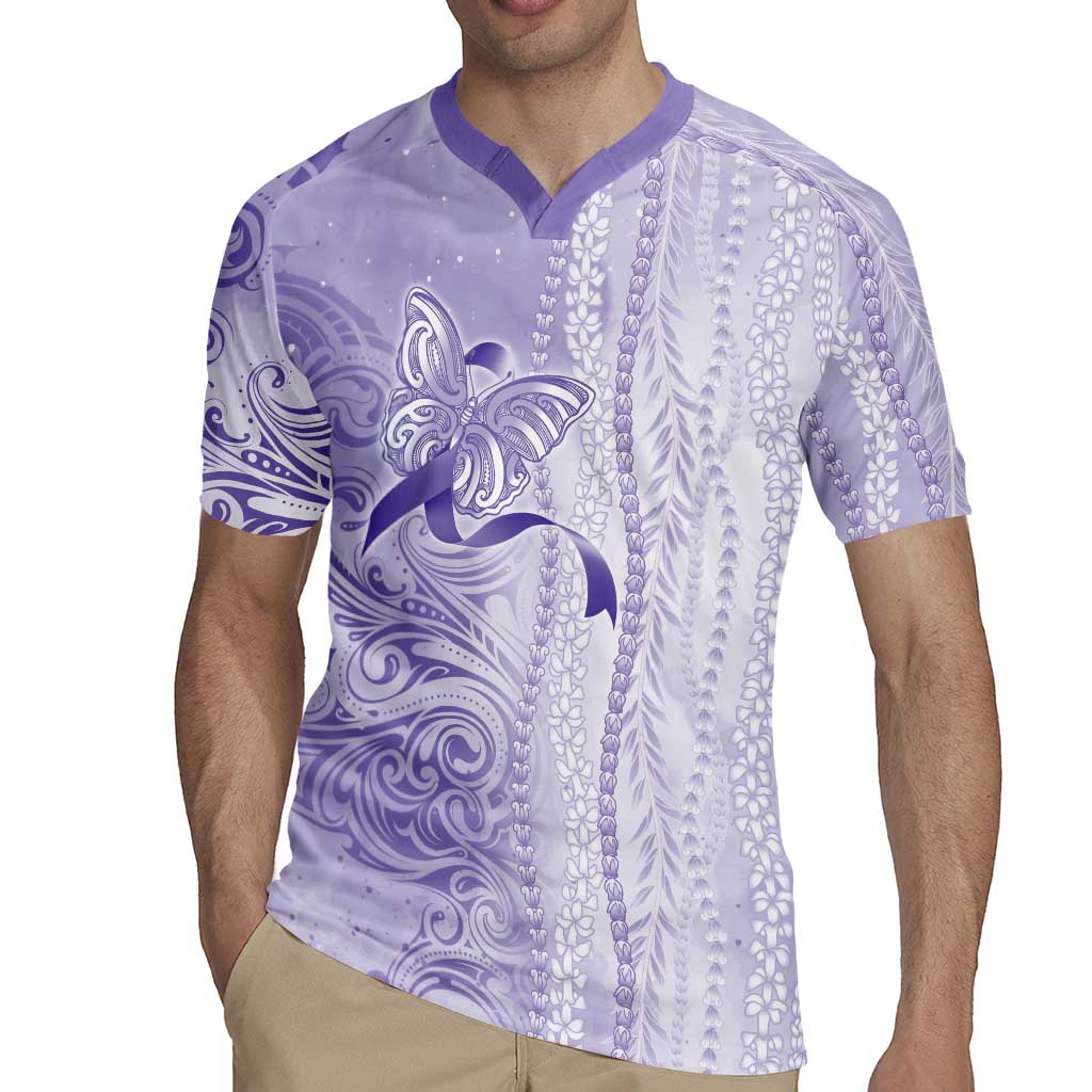 Epilepsy Awareness Rugby Jersey Maile Pikake Lokelani Crown Flower Lei Inspired