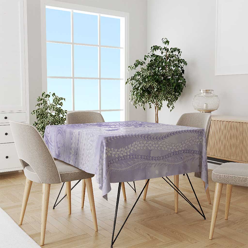Epilepsy Awareness Tablecloth Maile Pikake Lokelani Crown Flower Lei Inspired
