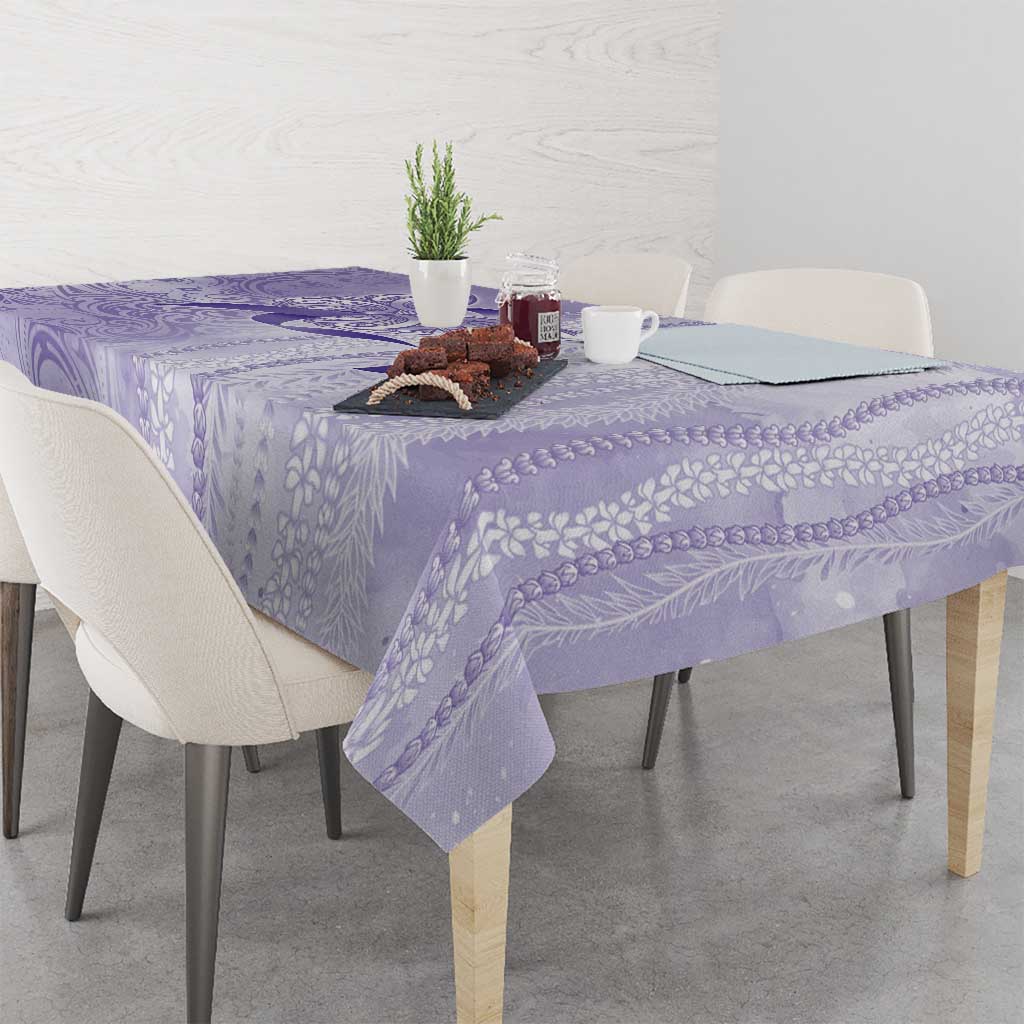 Epilepsy Awareness Tablecloth Maile Pikake Lokelani Crown Flower Lei Inspired