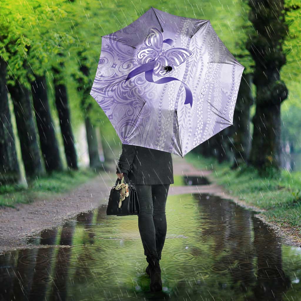 Epilepsy Awareness Umbrella Maile Pikake Lokelani Crown Flower Lei Inspired