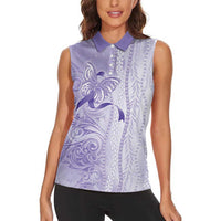 Epilepsy Awareness Women Sleeveless Polo Shirt Maile Pikake Lokelani Crown Flower Lei Inspired