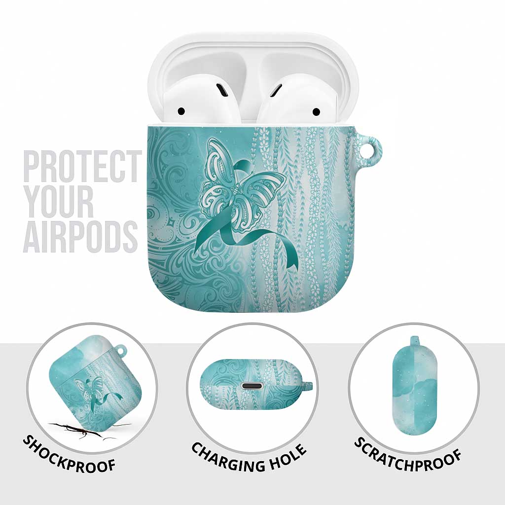 PTSD Awareness AirPods Case Maile Pikake Lokelani Crown Flower Lei Inspired