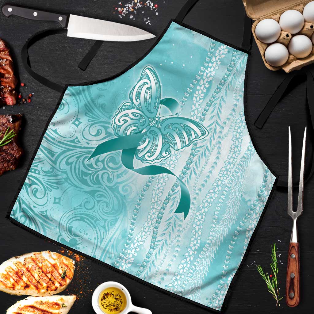 PTSD Awareness Apron Maile Pikake Lokelani Crown Flower Lei Inspired