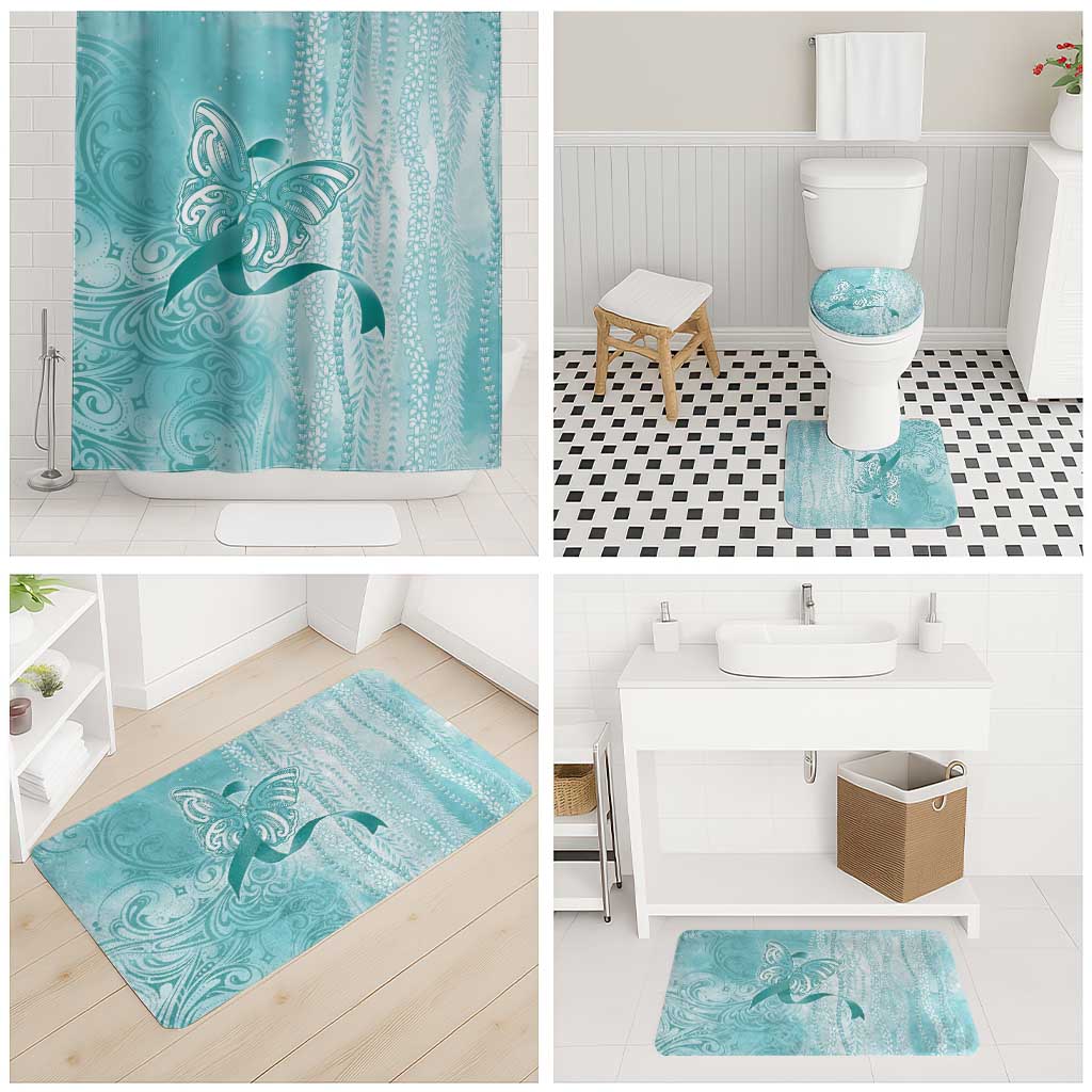 PTSD Awareness Bathroom Set Maile Pikake Lokelani Crown Flower Lei Inspired