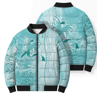 PTSD Awareness Bomber Puffer Jacket Maile Pikake Lokelani Crown Flower Lei Inspired