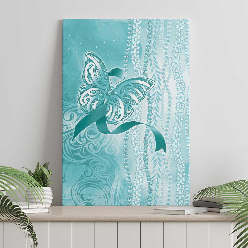 PTSD Awareness Canvas Wall Art Maile Pikake Lokelani Crown Flower Lei Inspired